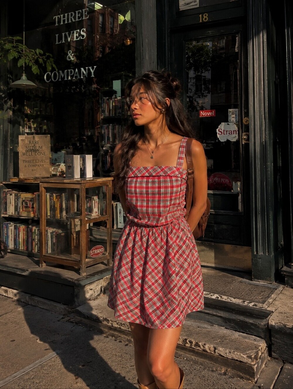 Vintage Joyce Palmer Red Plaid Sundress Cottagecore Picnic Dress Fits Size Small